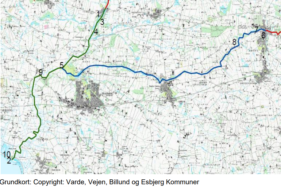 Viser, hvordan det er tilladt at sejle på Sneum Å og Holsted Å - kontakt os for uddybning